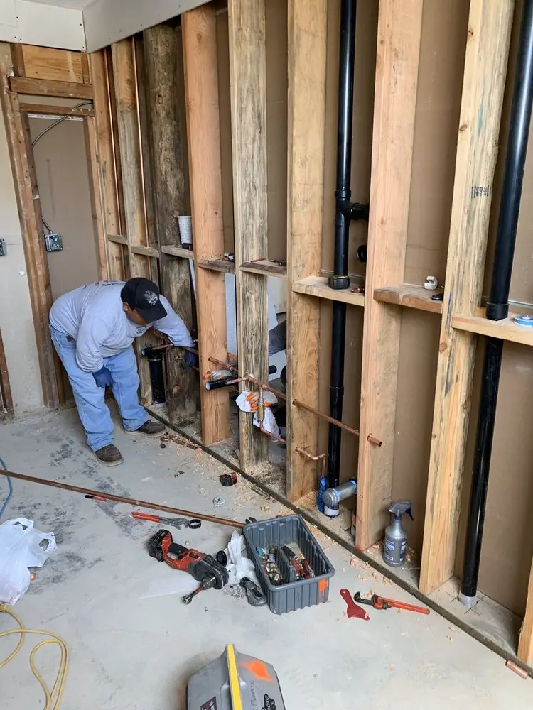 Commercial rough-in plumbing for Water Heater Replacement in Providence Oaks